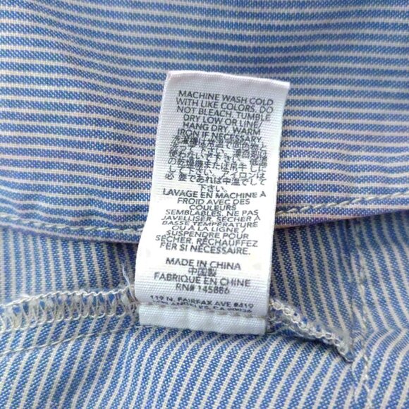 THE GREAT. Blue Railroad-Stripe Swing Jacket Utility Jacket - Picture 11 of 12